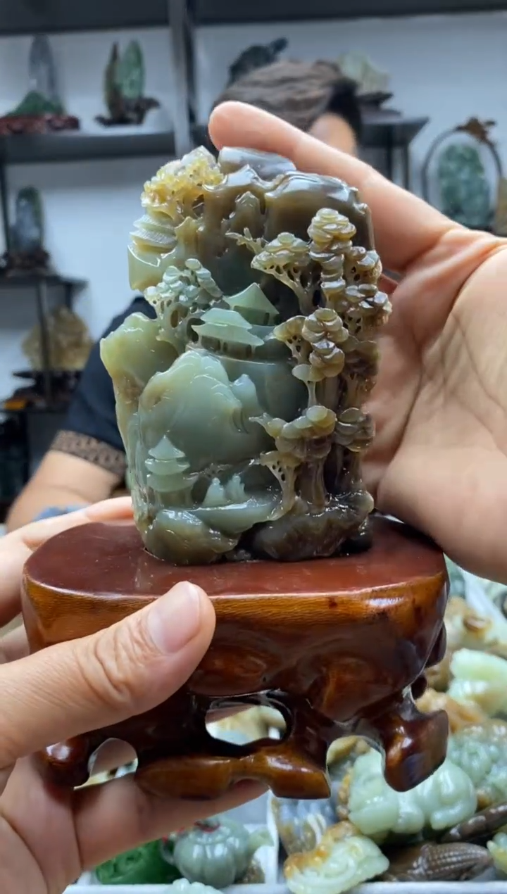 和田玉未镶嵌摆件1