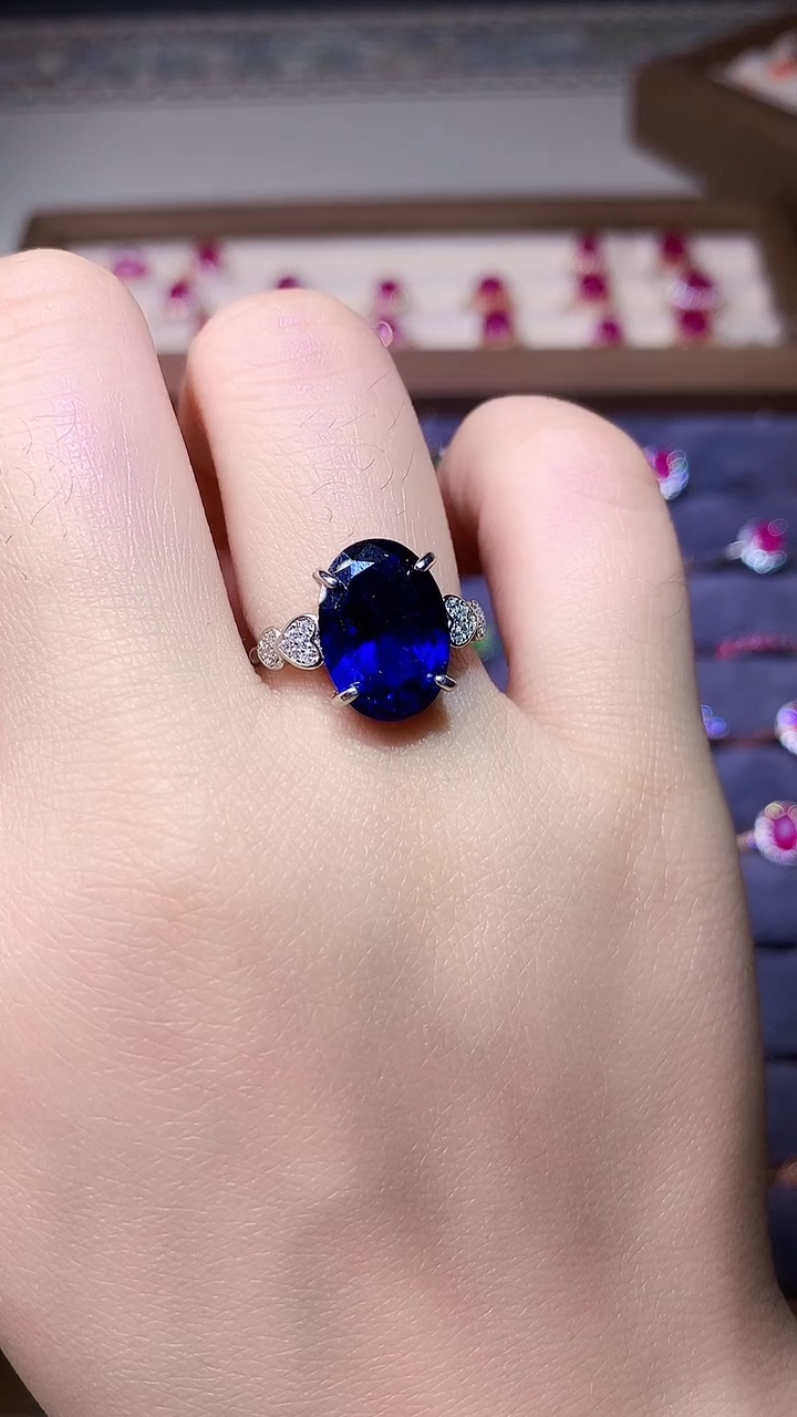 【闪购商品】蓝宝石戒指银S925镶嵌000