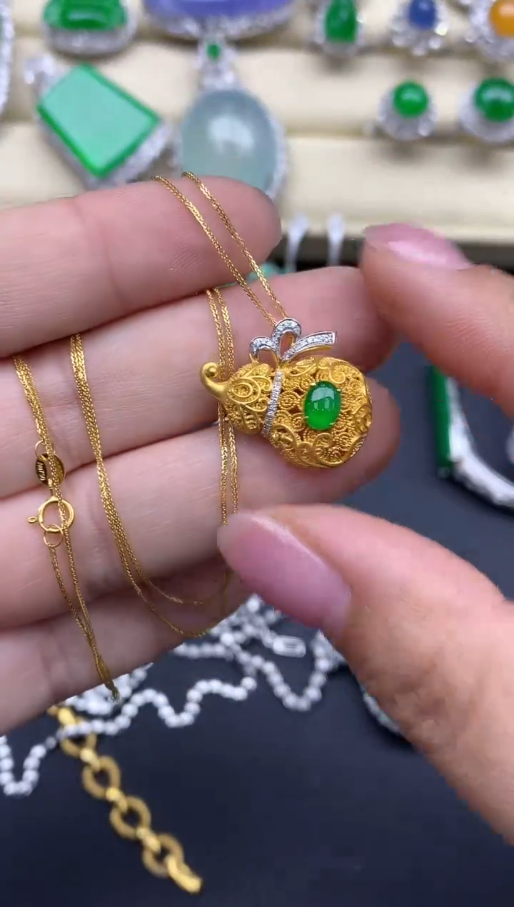 【闪购商品】翡翠颈饰18K金镶嵌503-中国好珍宝