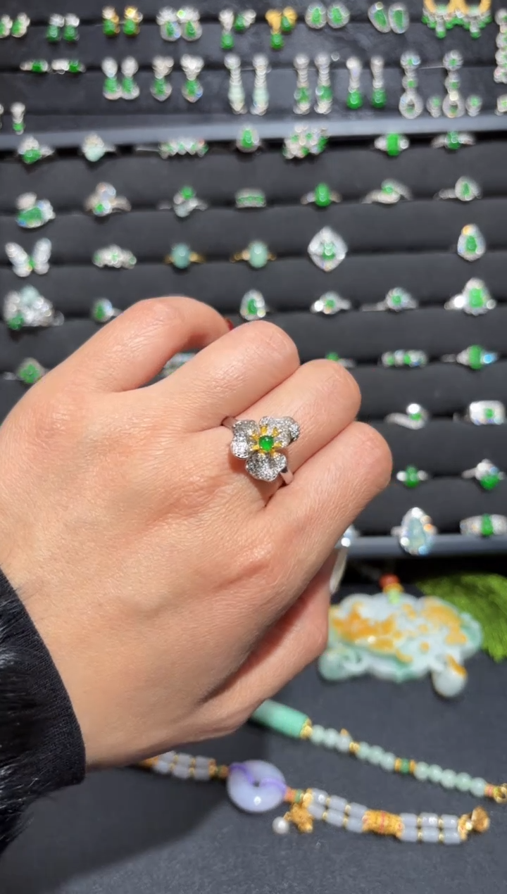 【闪购商品】翡翠颈饰银S925镶嵌蛋面/支持复检/一件