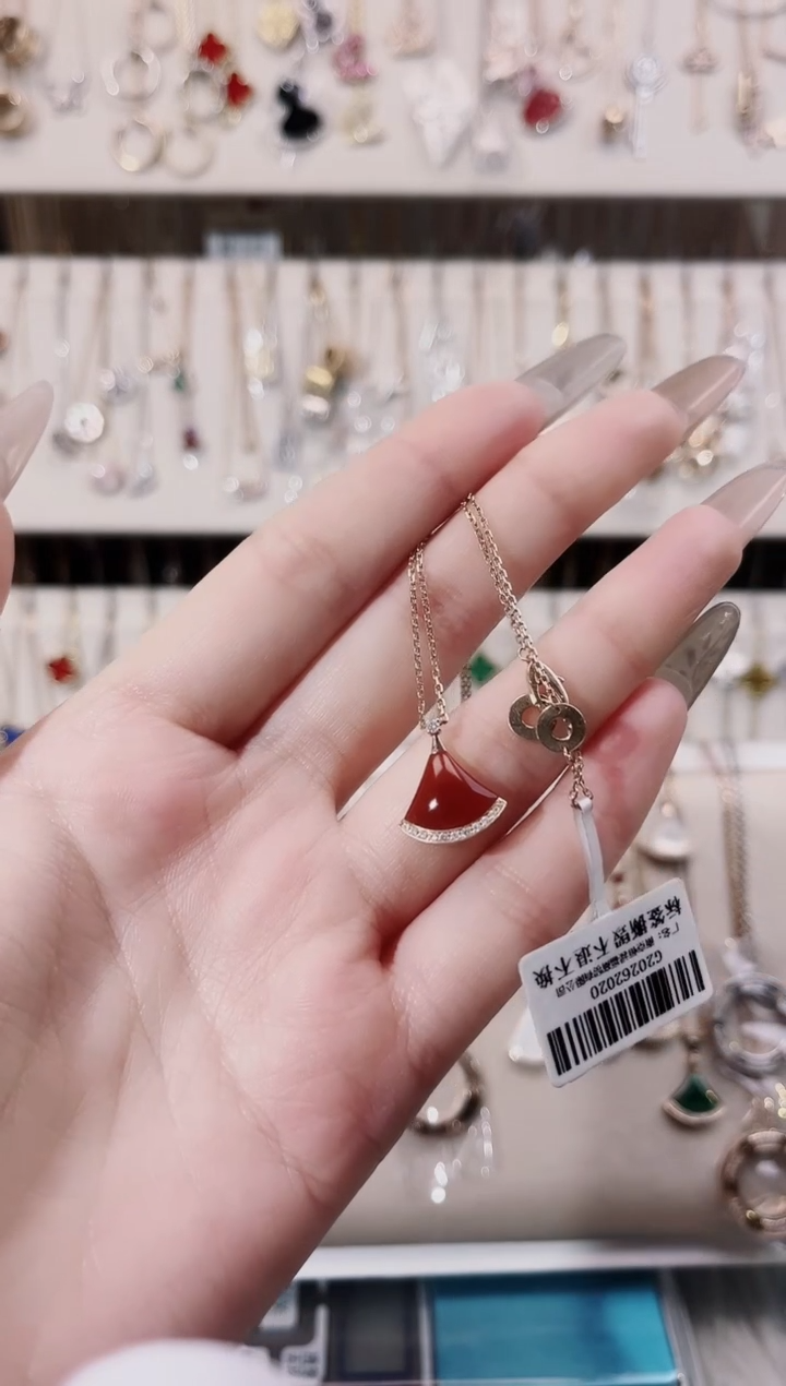 【闪购商品】玛瑙套链18K金镶嵌18K金镶嵌钻石 K玫 