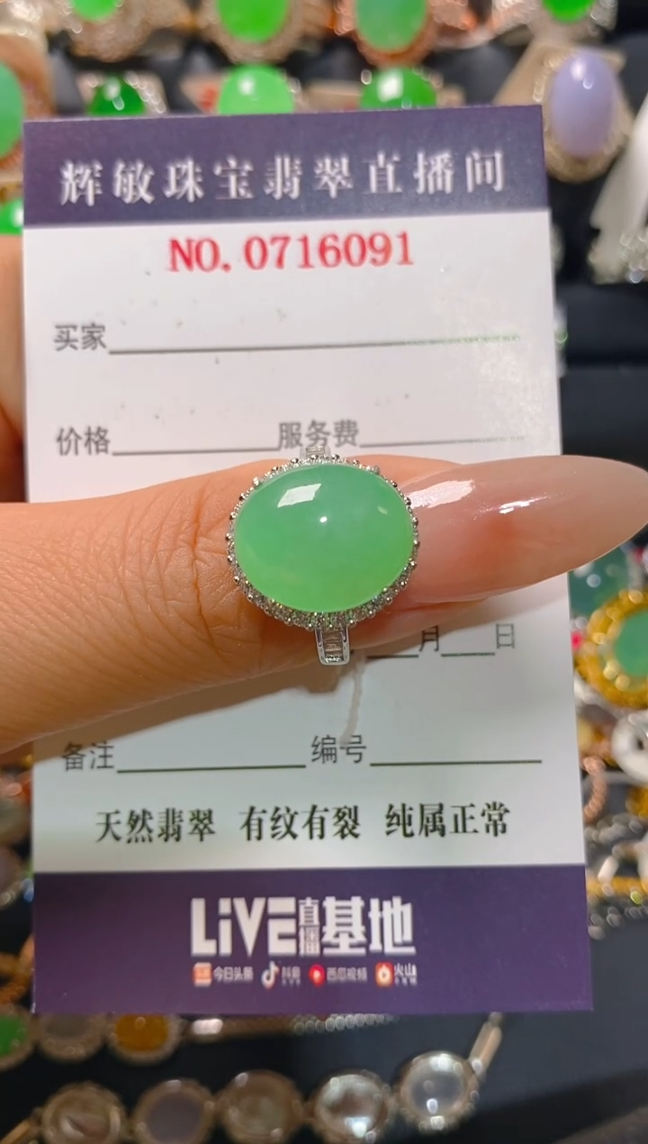 【闪购商品】翡翠耳饰银S925镶嵌天然A货翡翠1