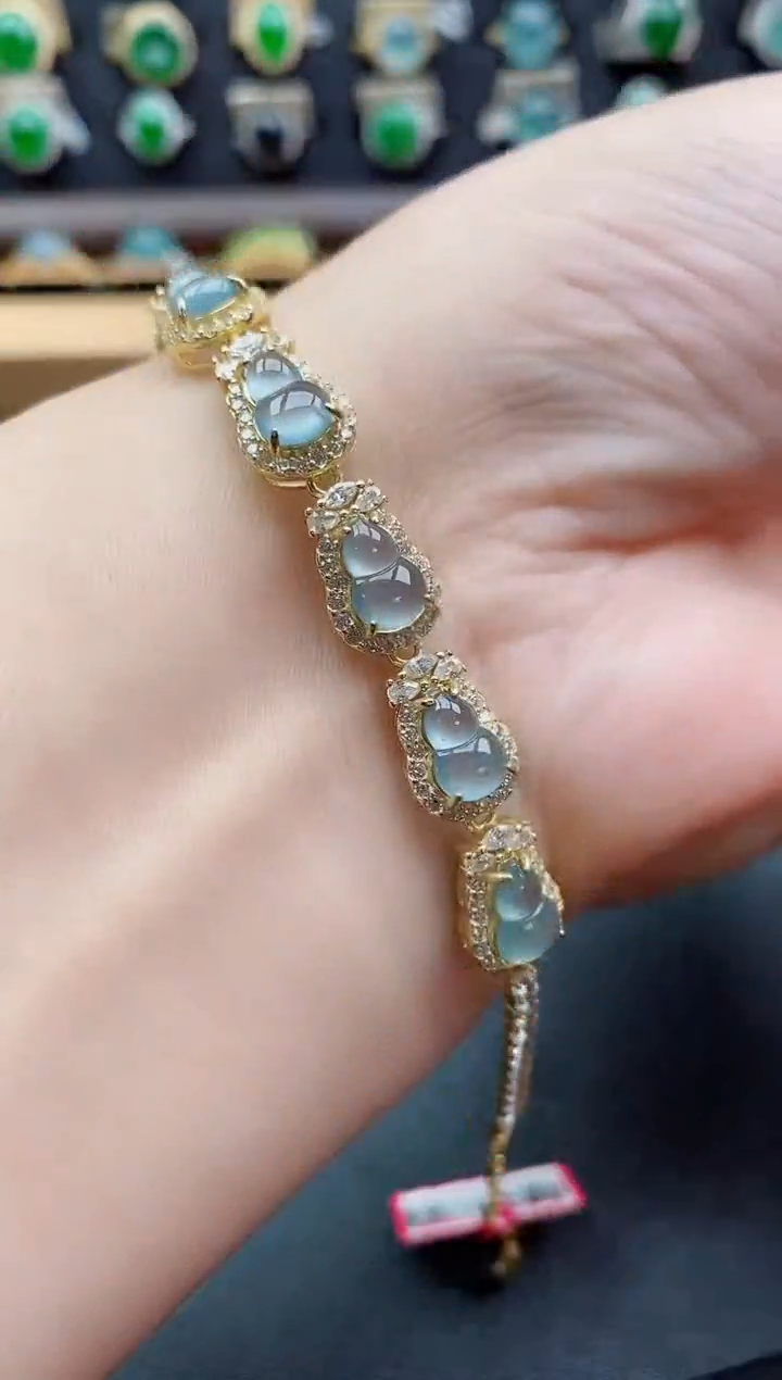 银S925镶嵌戒指翡翠1