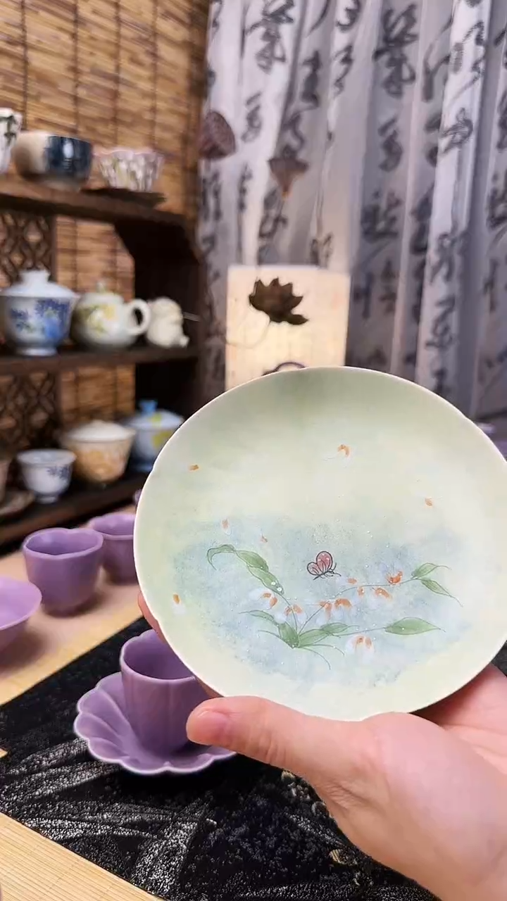 文心兰茶盘绿色一个