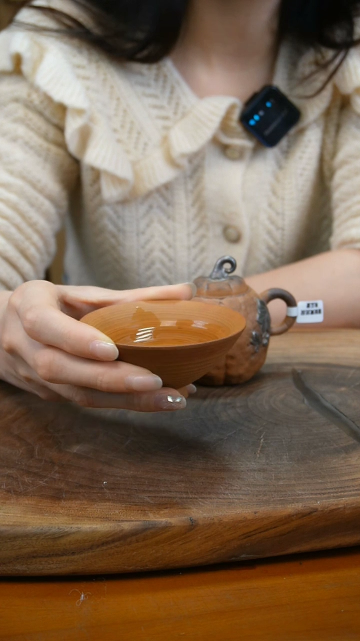 【闪购商品】10013斗笠杯磨砂感老岩泥茶壶