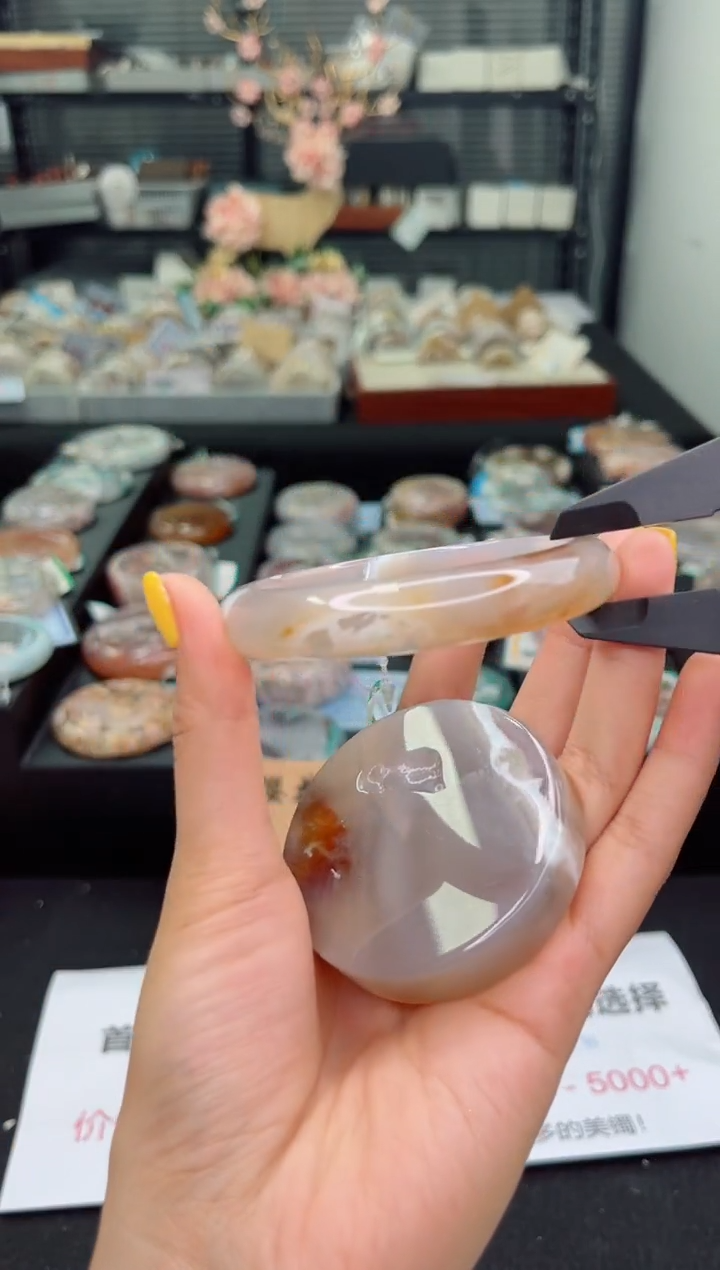 【闪购商品】石英质玉未镶嵌手镯60圈口（赠品镯心）3539354