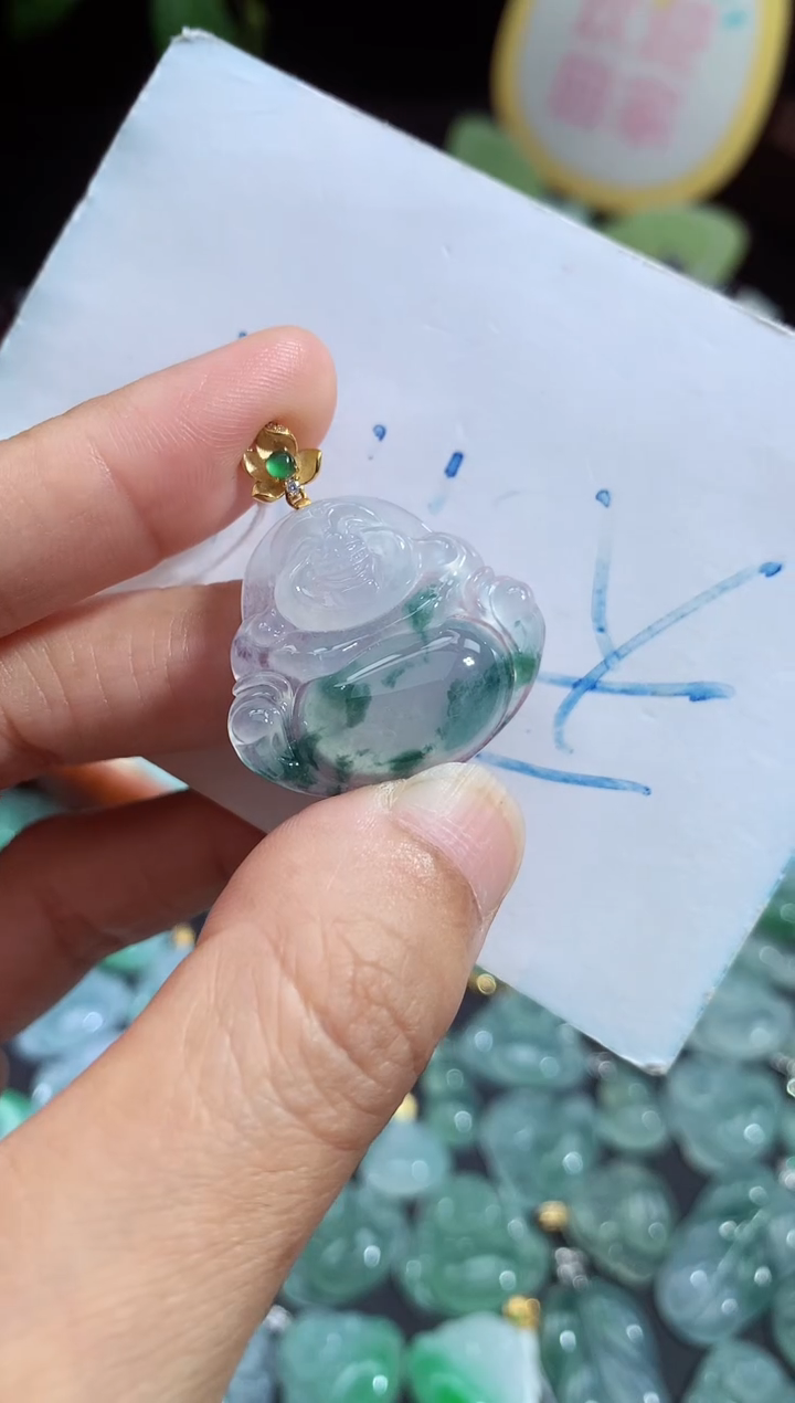 颈饰未镶嵌翡翠佛公