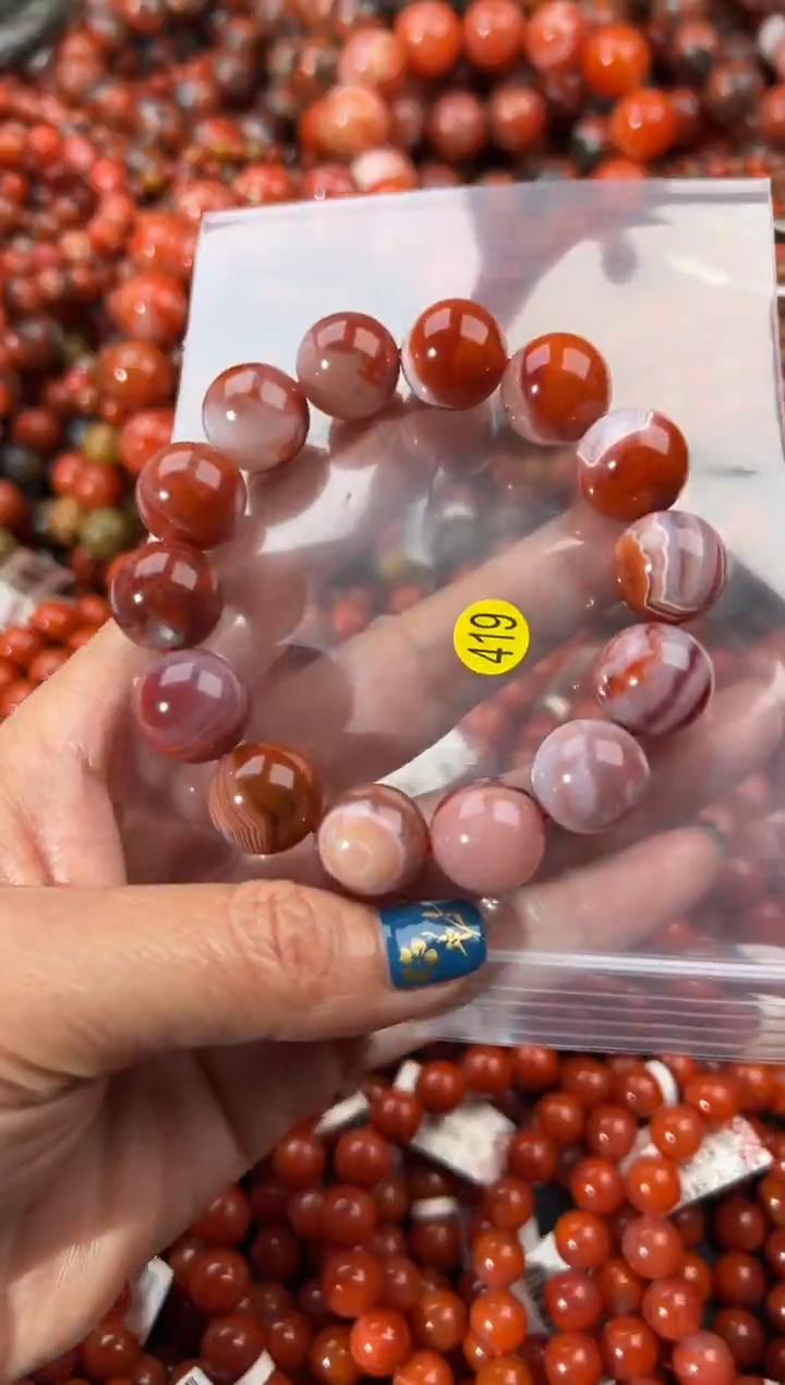 未镶嵌手串南红玛瑙14+