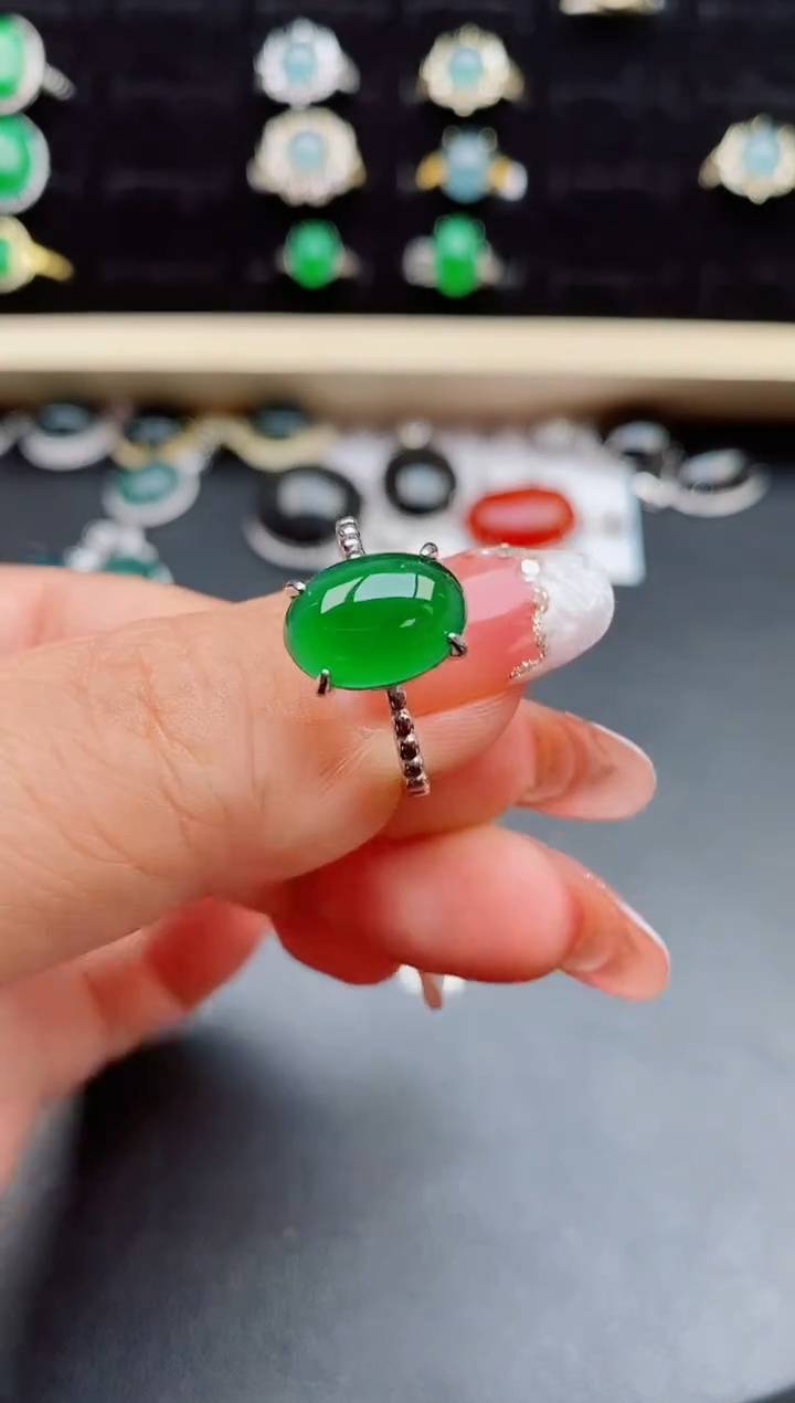 【闪购商品】翡翠戒指银S925镶嵌05800