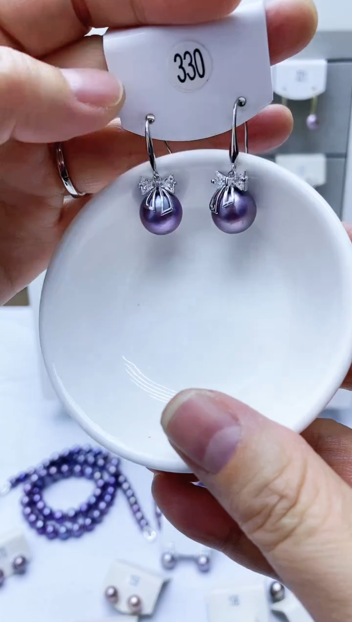 【闪购商品】淡水珍珠耳饰银S925镶嵌330