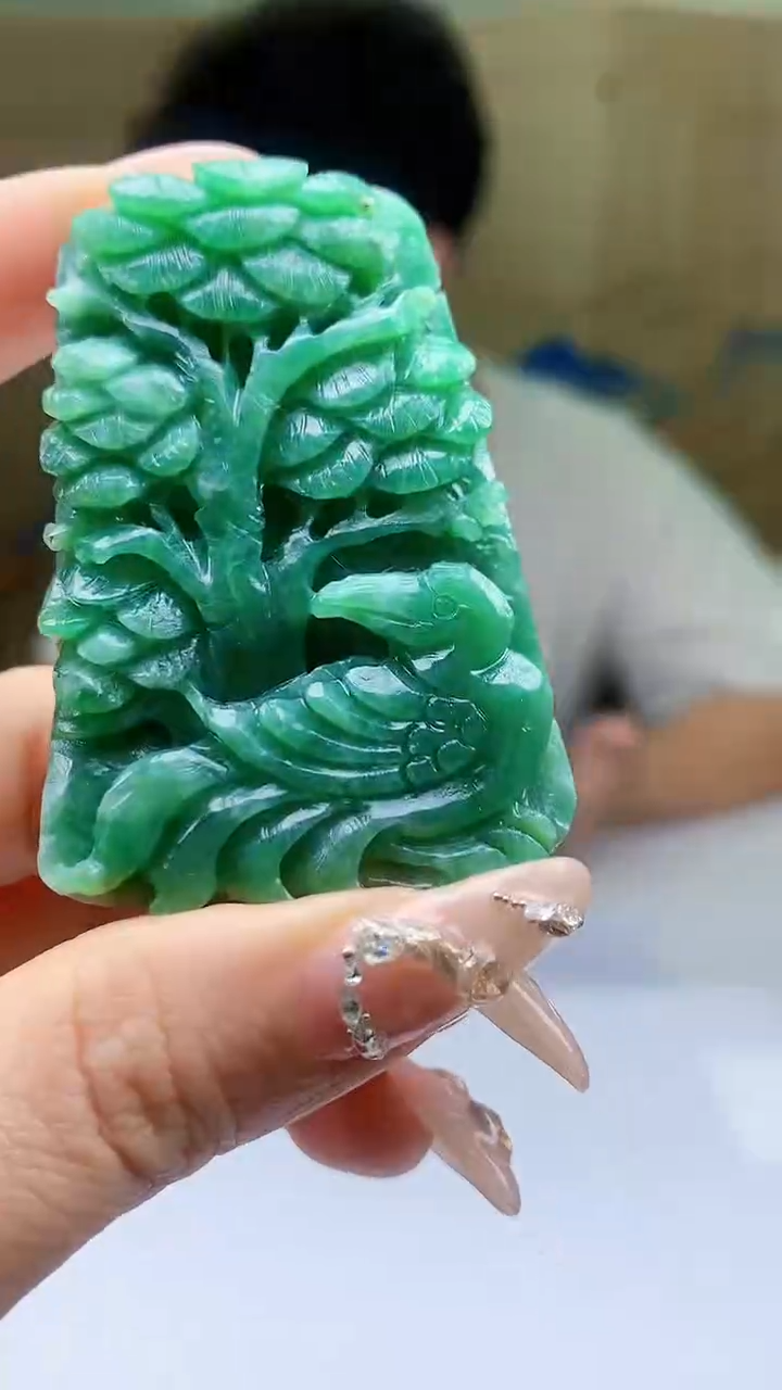 【闪购商品】定制翡翠未镶嵌4688ty-毛货挂件48