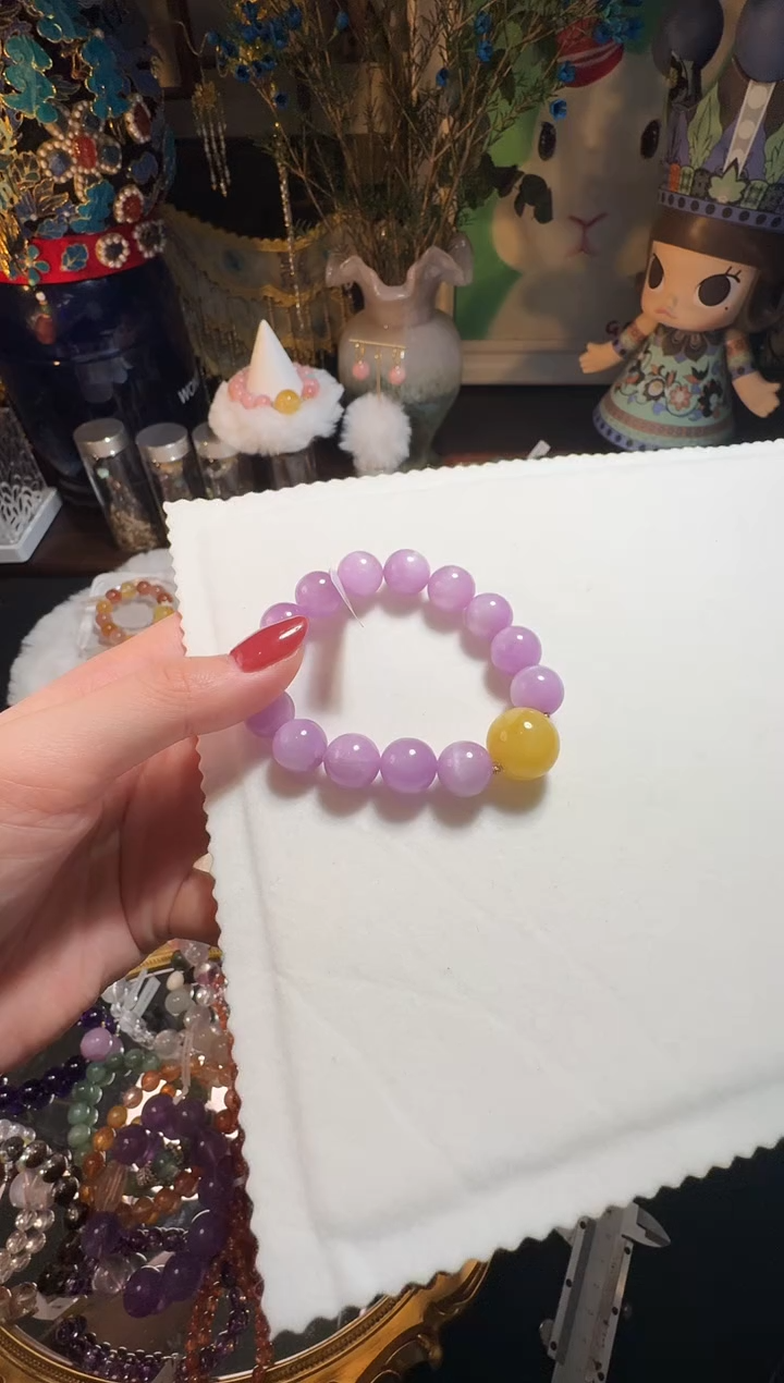 【闪购商品】锂辉石手串未镶嵌紫锂辉手串