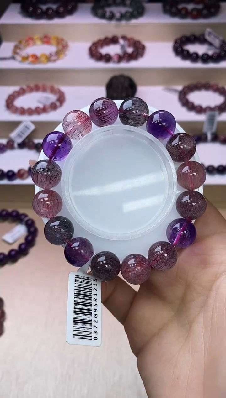 【闪购商品】水晶手链未镶嵌黑加仑超七单圈13m+