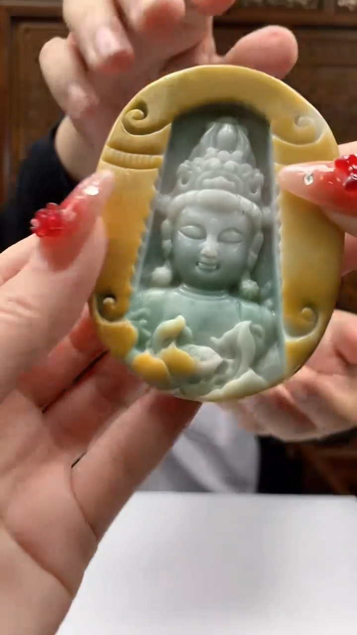 【闪购商品】定制翡翠未镶嵌1072ry-毛货挂件25