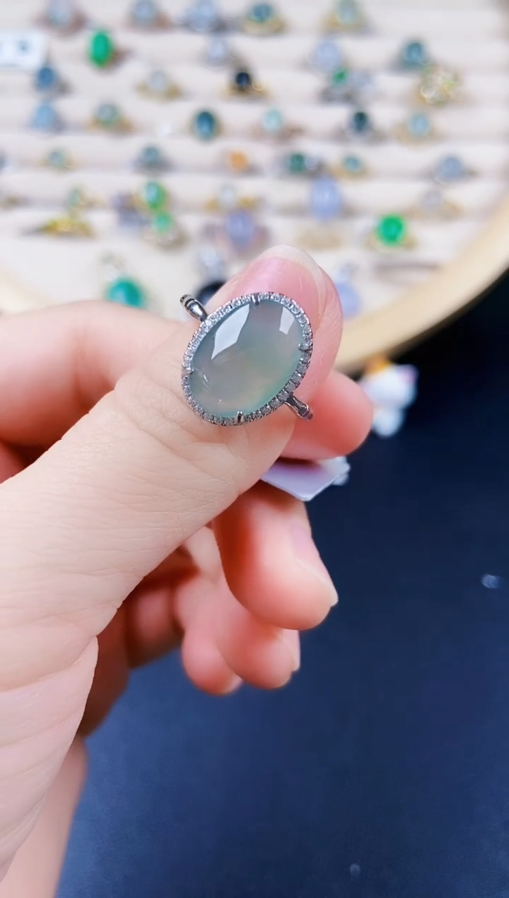【闪购商品】翡翠戒指银S925镶嵌112120120