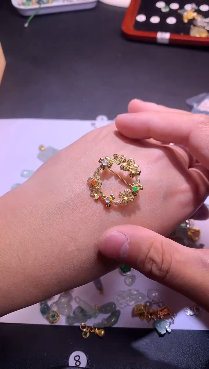 【闪购商品】翡翠吊坠(不含链)银S925镶嵌1111