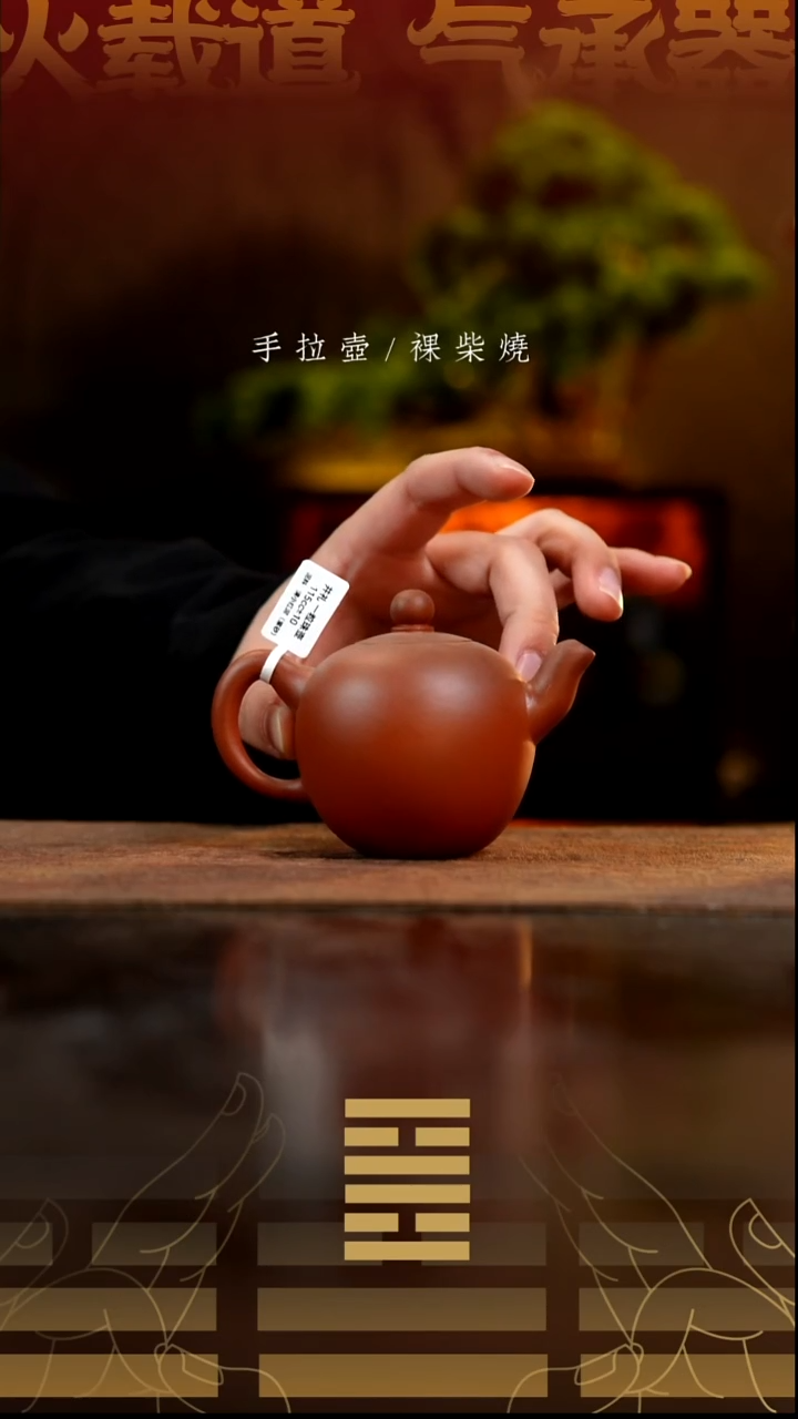 夸烧柴烧东*奇紫砂一粒珠壶