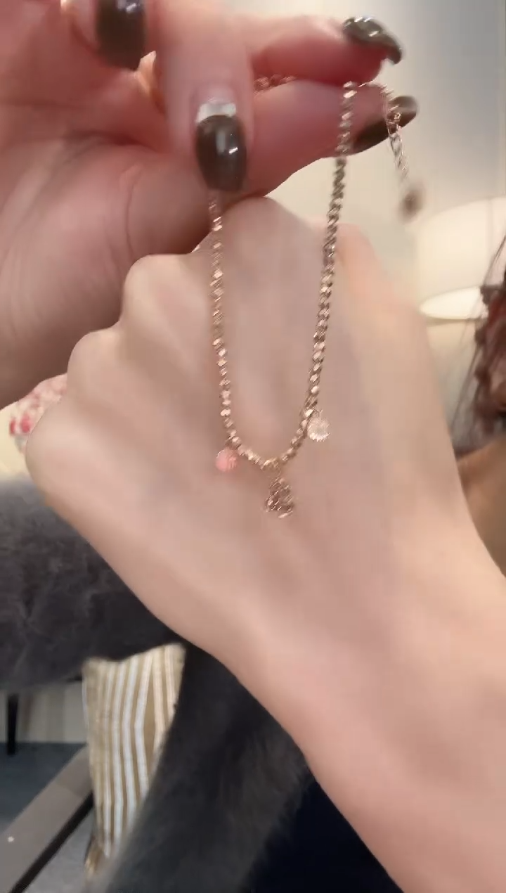 手链18K金18K金爆闪葫芦手链