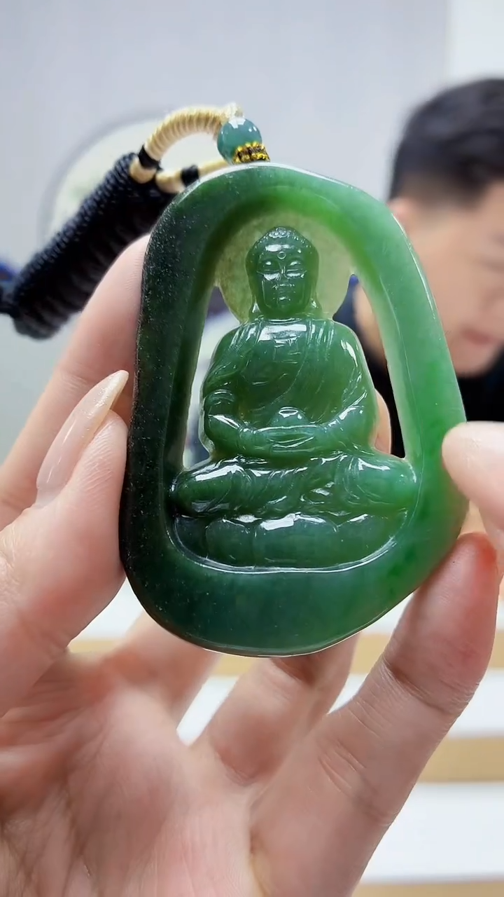 未镶嵌定制翡翠4917MM-毛货挂件98
