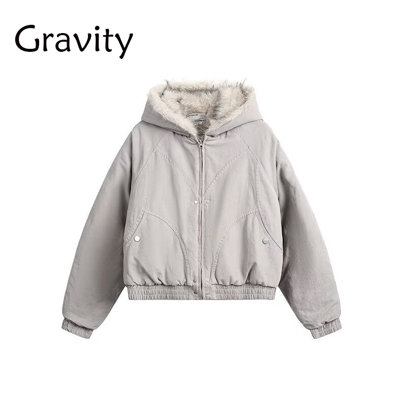 连帽座山雕棉衣美式复古男女短款棉服加绒上衣秋冬秋冬款新款外套