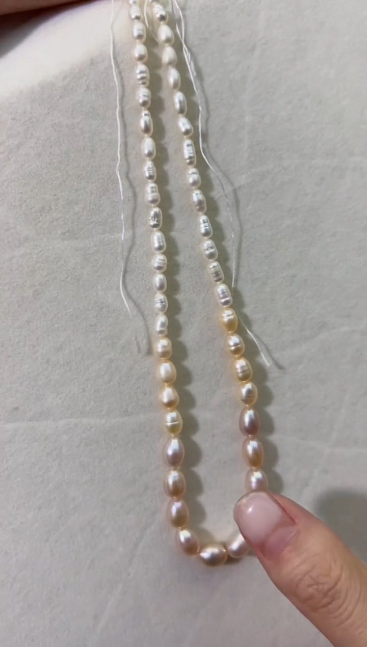 【闪购商品】淡水珍珠2未镶嵌渐变*珍珠塔链（项链）