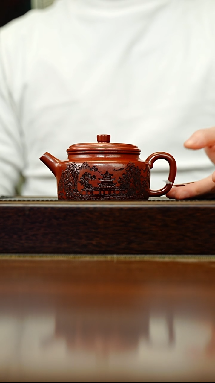 茶壶紫砂宜兴原矿 手工 紫砂壶容量260CC 