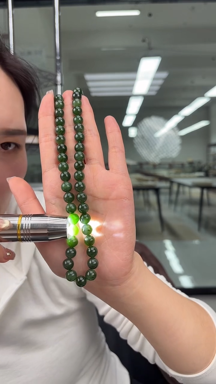 【闪购商品】和田玉颈饰未镶嵌A-1和田玉项链10mm【多样性发其一】