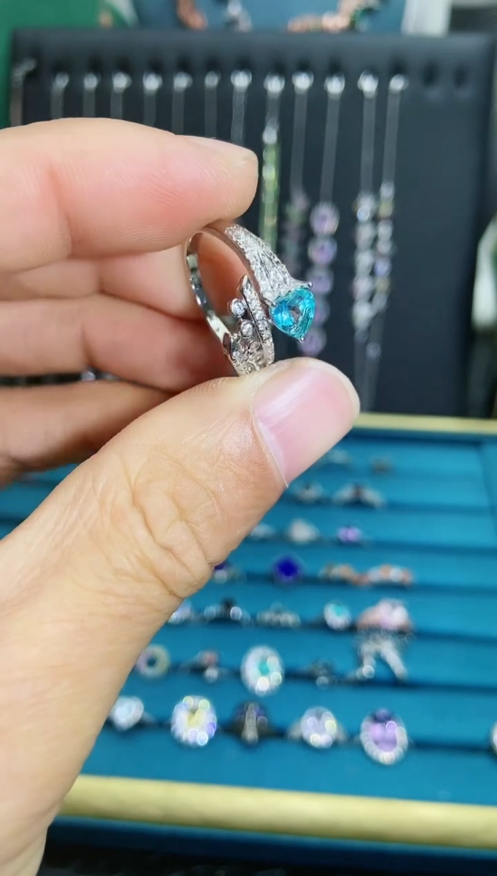 【闪购商品】水晶戒指银S925镶嵌1211