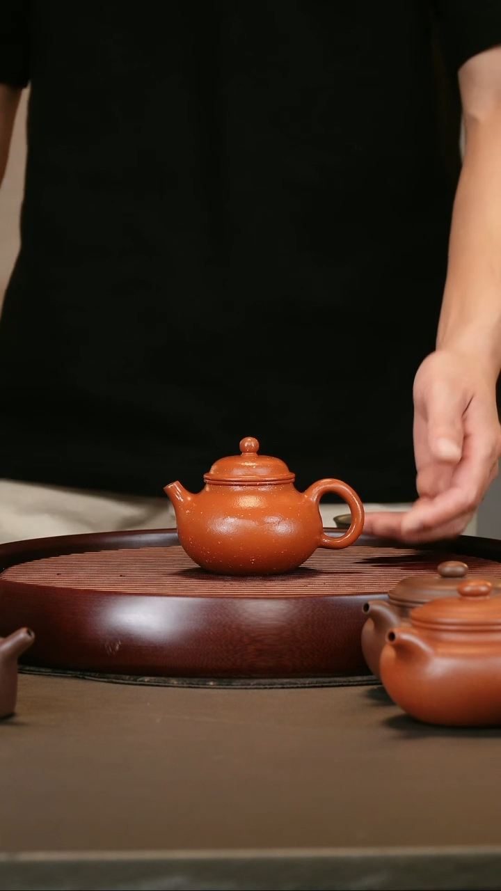 茶壶紫砂朱泥/容天/210cc