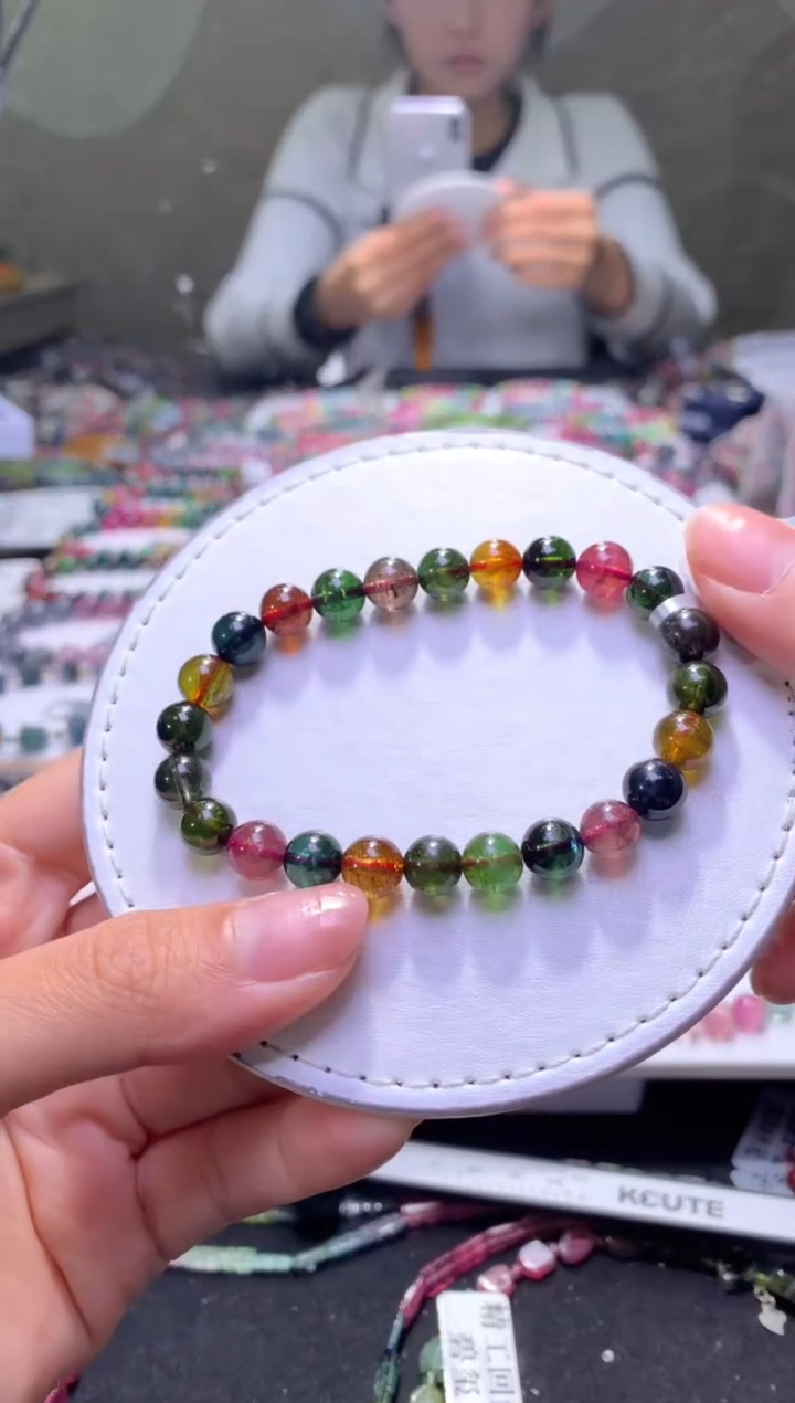 未镶嵌手串碧玺A84【天然碧玺】