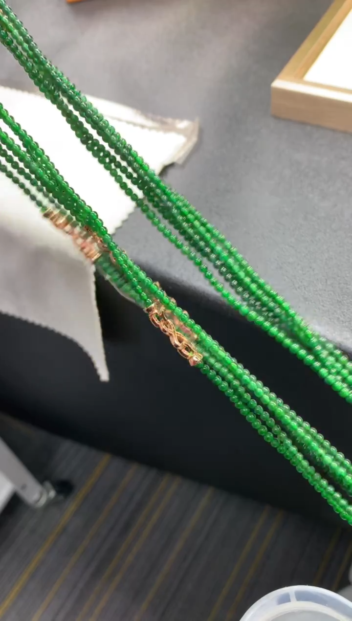 项链未镶嵌翡翠FC434 翡翠小米珠项链 多样性发其一