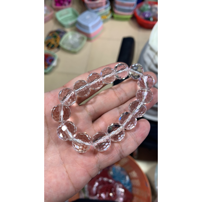 D 460 14多面切割白水手串