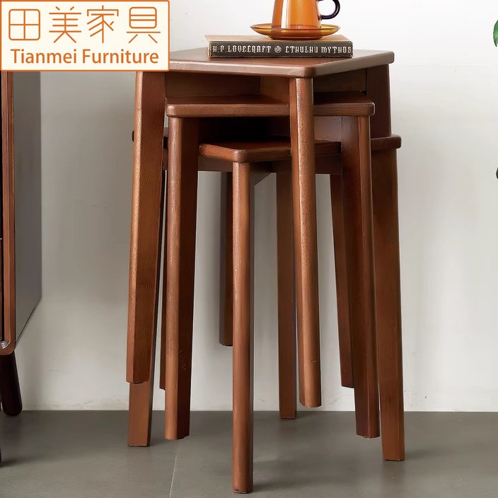 实木凳子家用方凳现代简约客厅餐桌椅时尚创意化妆梳妆凳高板凳子