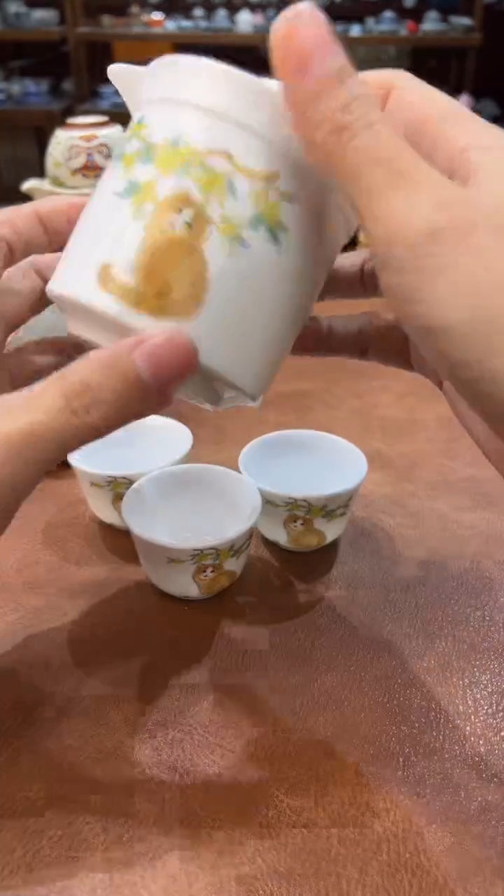 真的很便宜会开片的旅行茶具