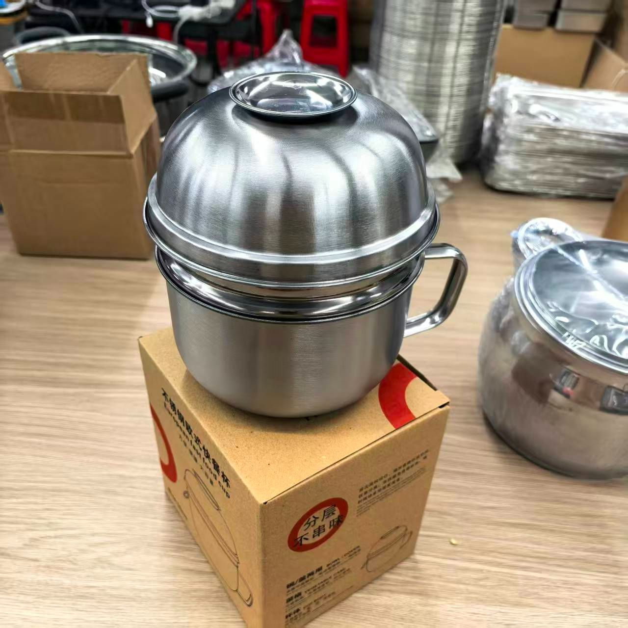 全钢三层带饭泡面碗【汤姆福利专场】