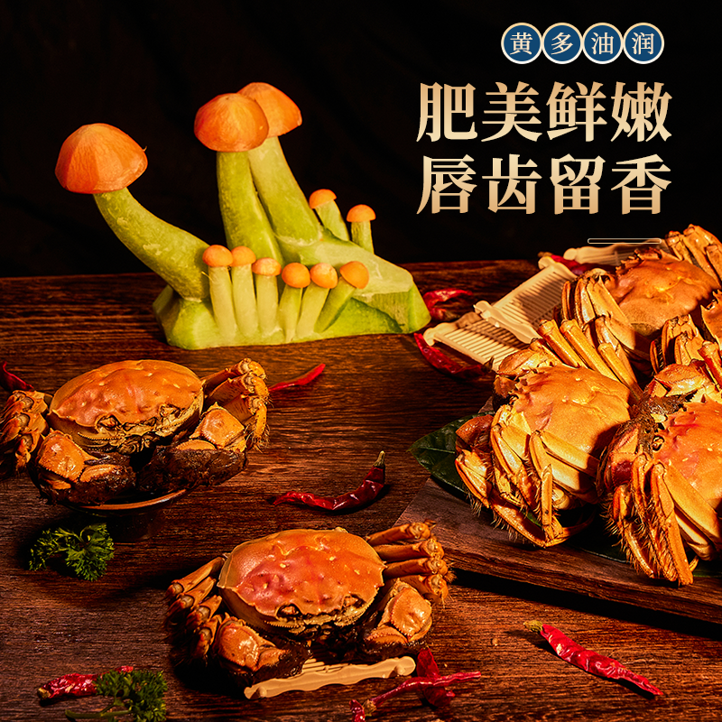 【活蟹】大辽河河蟹 全活母蟹2.3-2.7两 8/10/12只 顺丰包邮