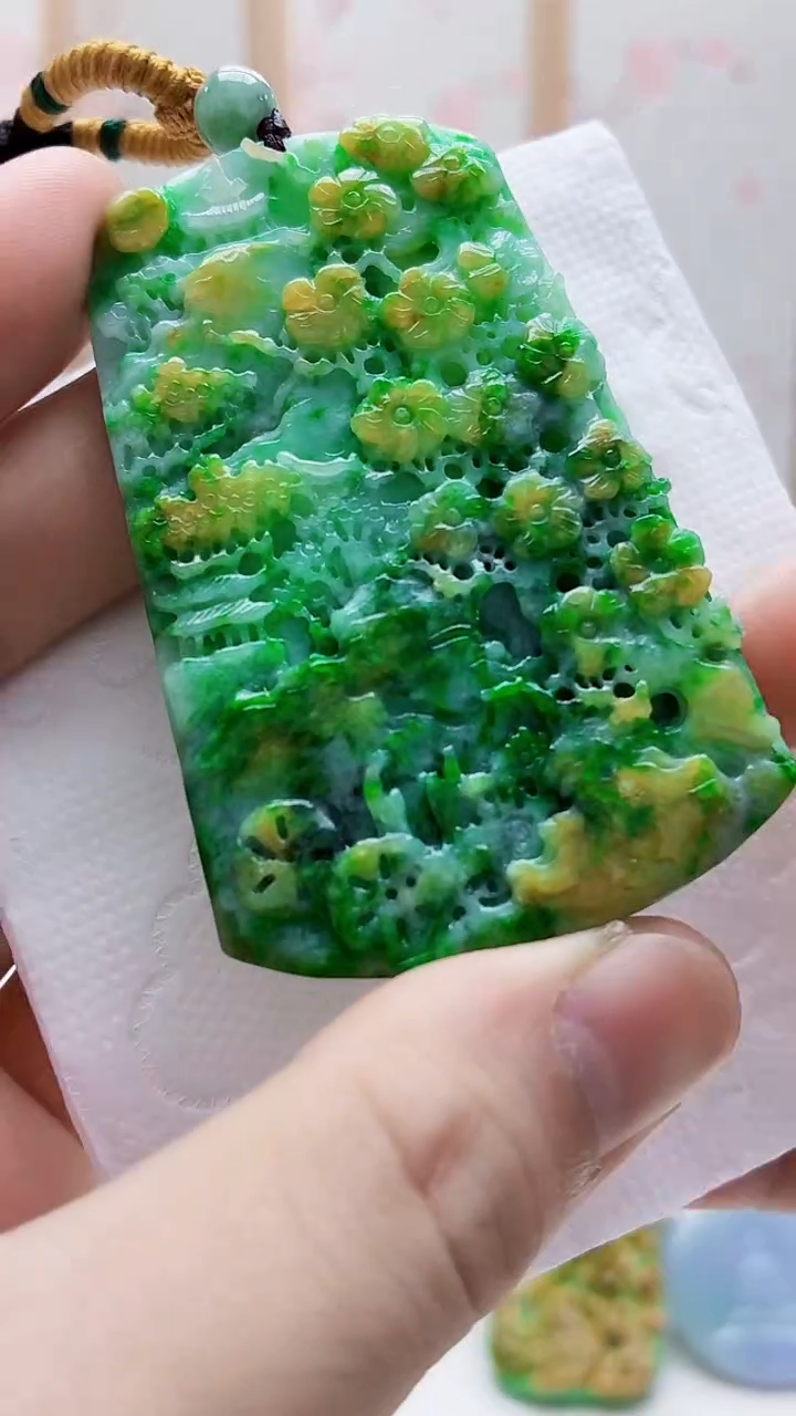 未镶嵌定制翡翠4852bb-毛货挂件65