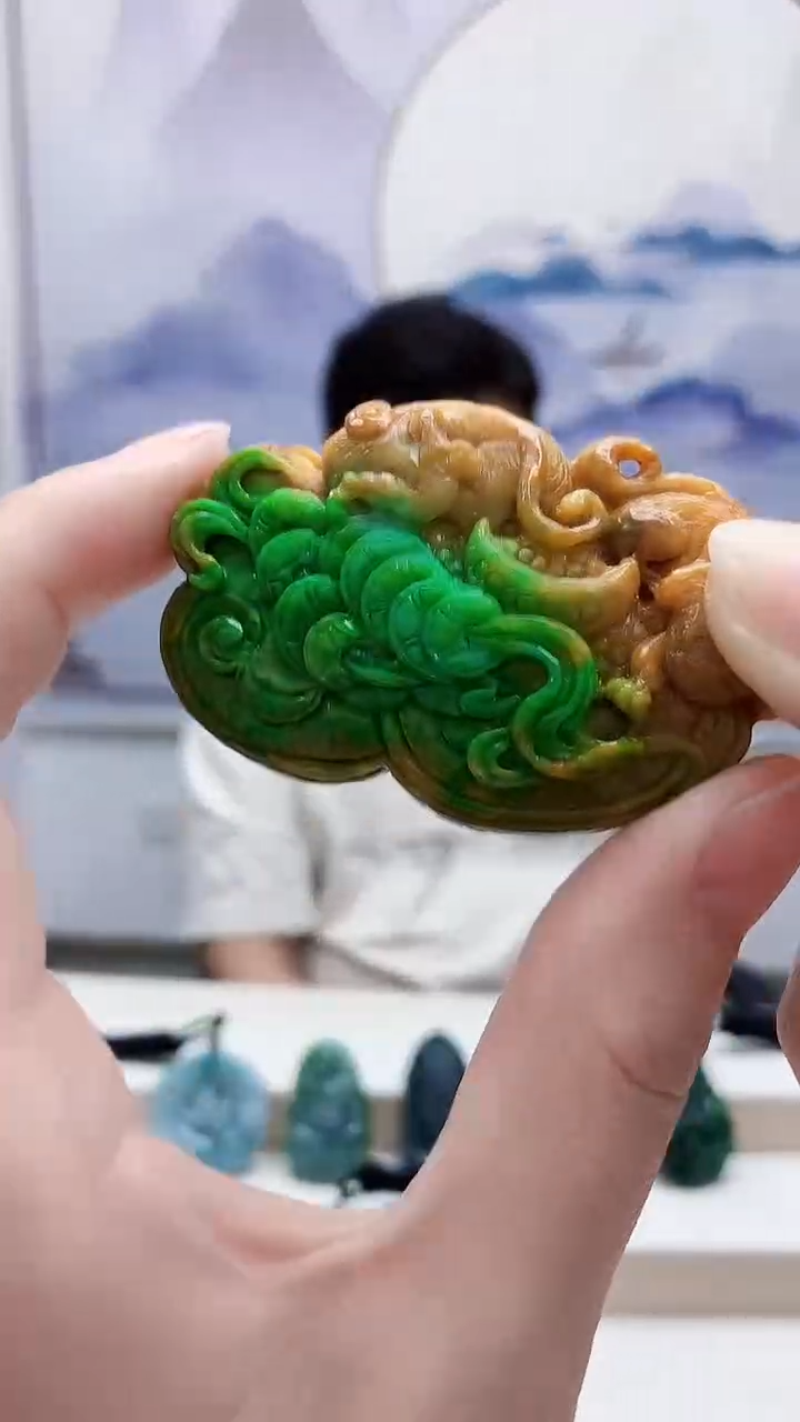 未镶嵌定制翡翠4917ry-毛货挂件41