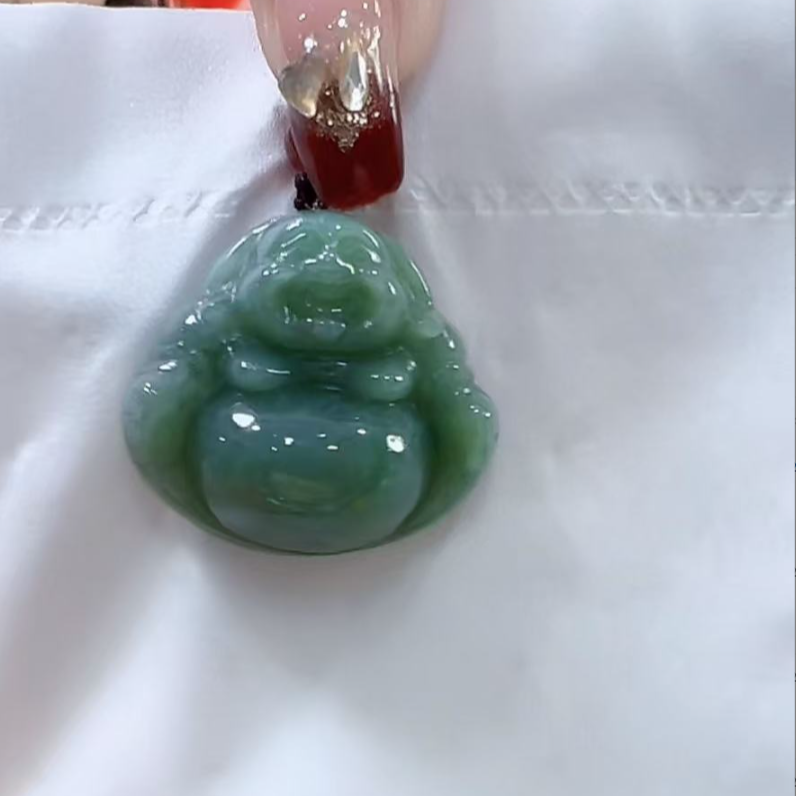 天然翡翠A货佛公吊坠（多样性发货发一件）宽27-30高25+厚11-13送绳