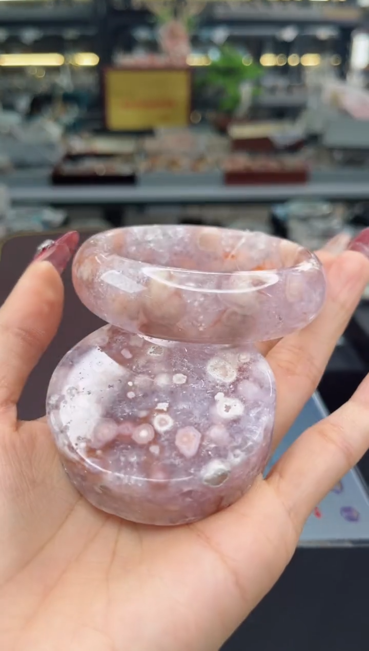 【闪购商品】石英质玉手镯未镶嵌58圈口（赠品镯心）3s9400179