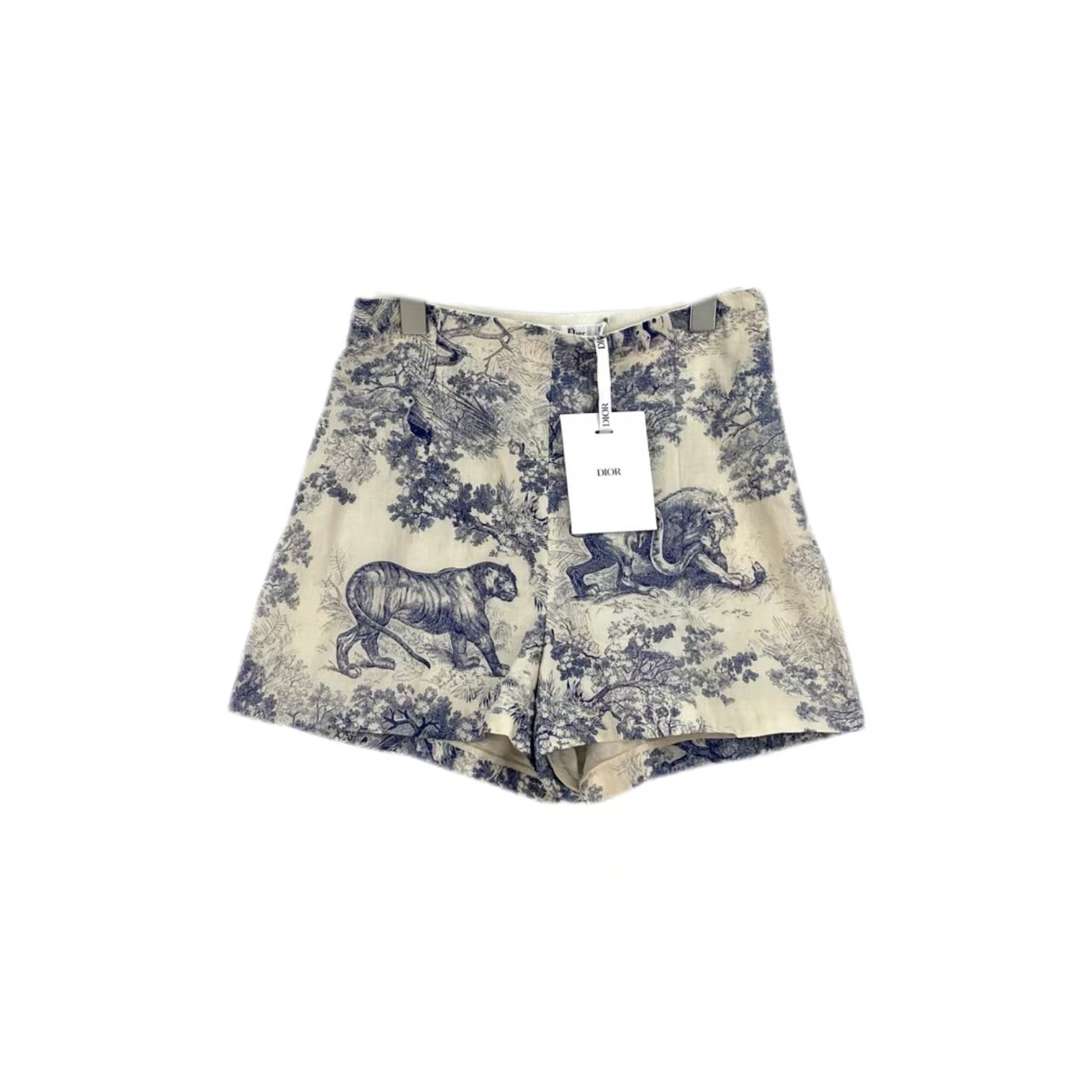 全新未使用 DIOR/迪奥 汤/P215053584/从林动物图案短裤 36码
