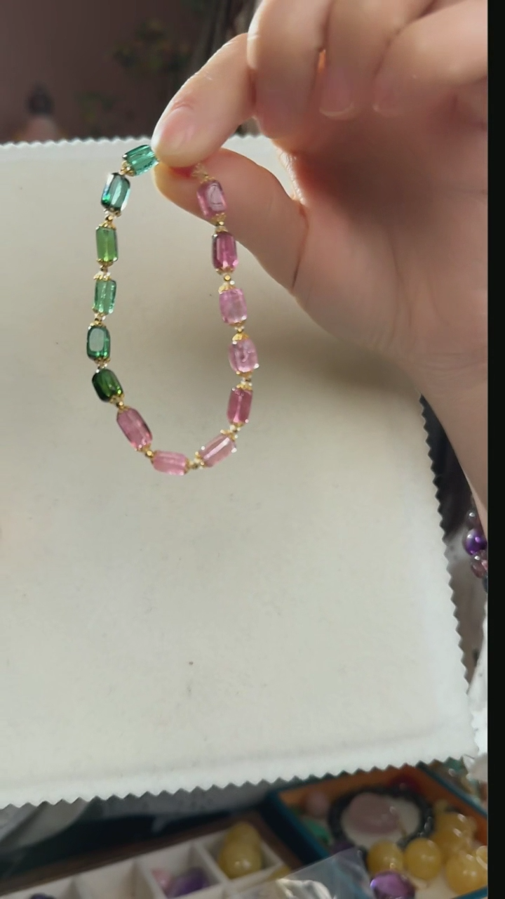 【闪购商品】碧玺手串未镶嵌天然碧玺手串