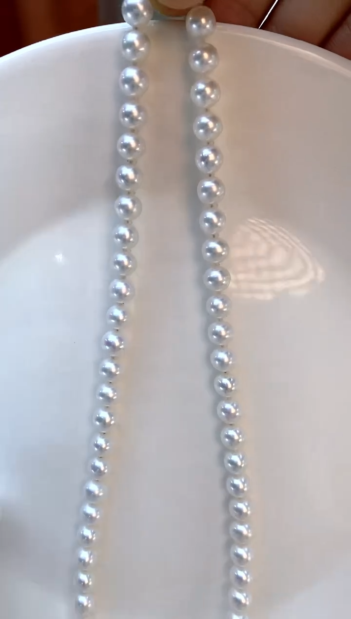 【闪购商品】淡水珍珠项链14K金镶嵌6-7