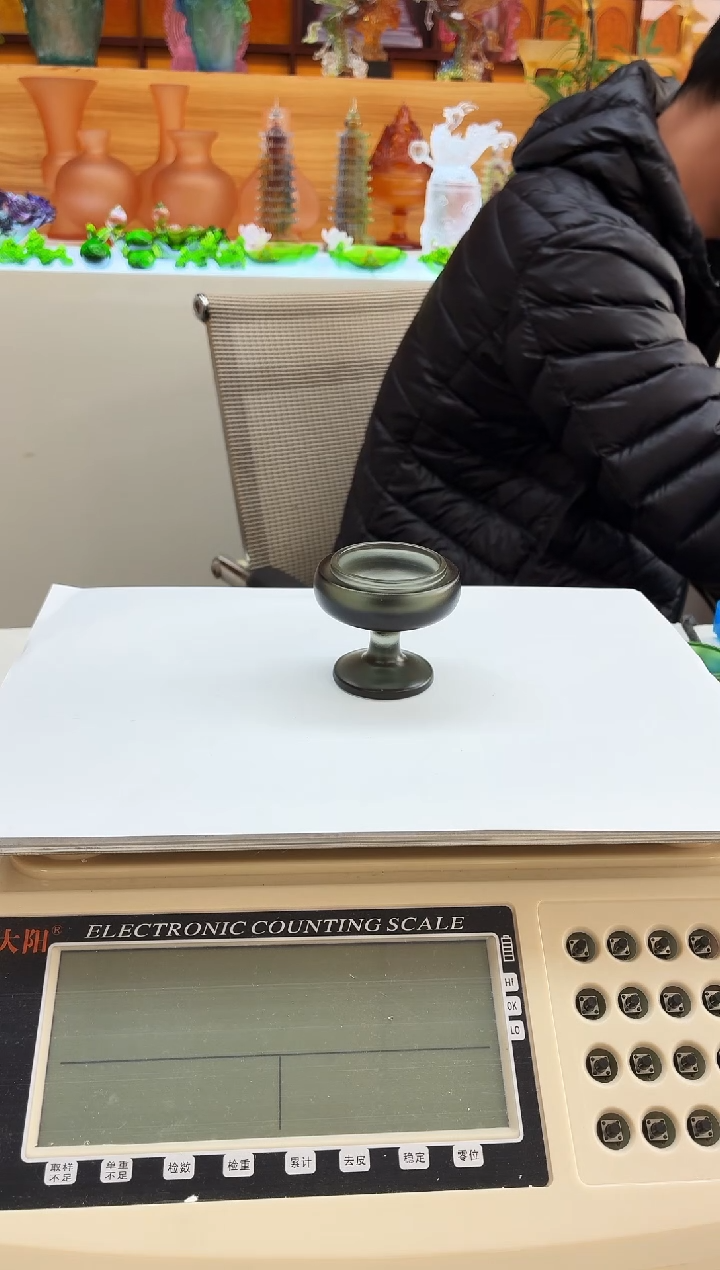 手工艺品琉璃5.5公分供水杯或者烛台烟灰色