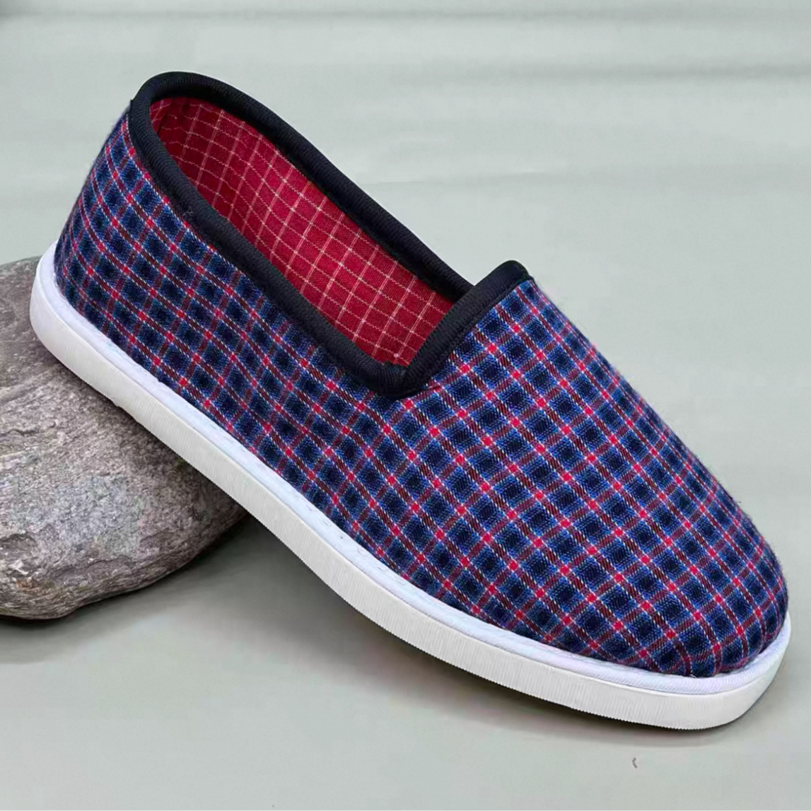 福利款 何航二棉鞋（紫格子）