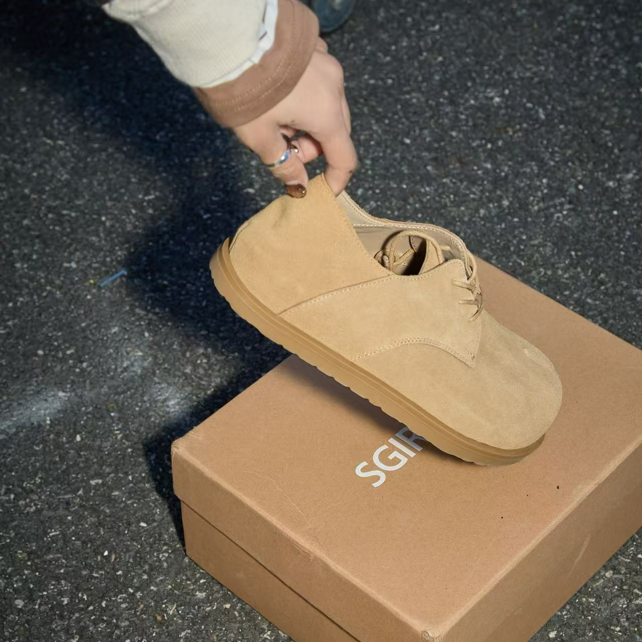 鑫燃KIKI 时尚百搭休闲分指乐福鞋   K850-5  SG 【F】