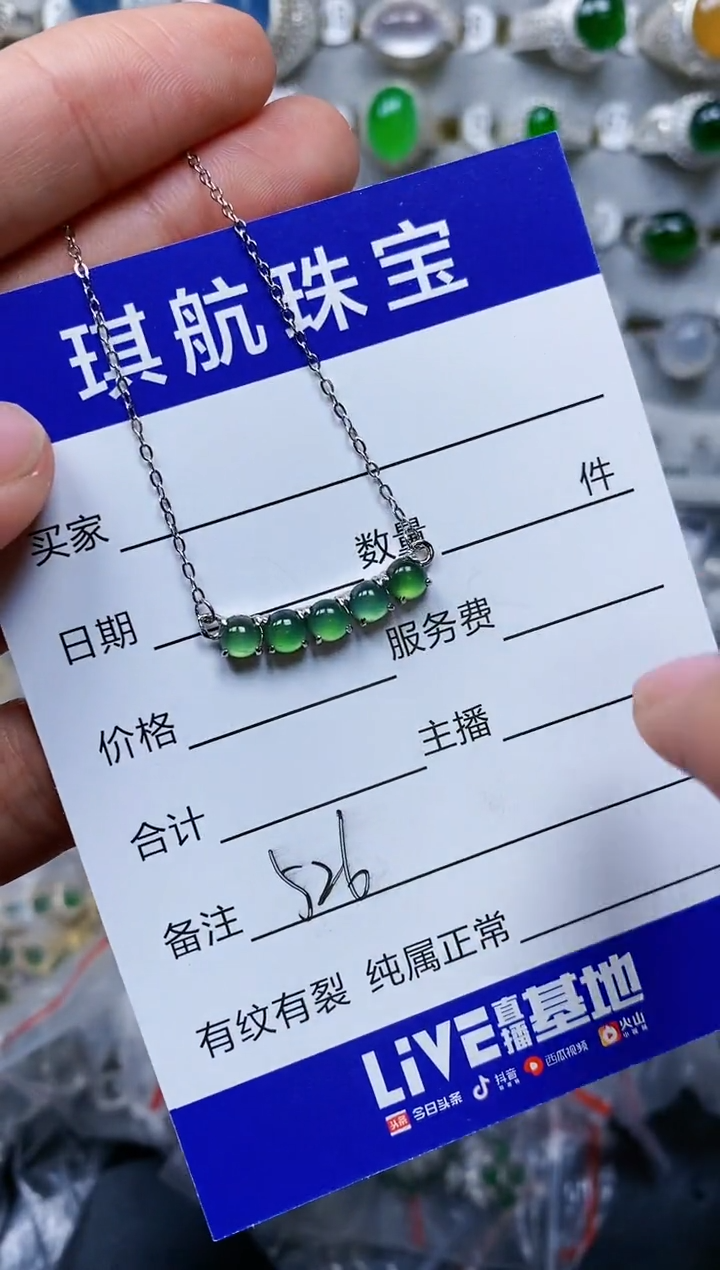 【闪购商品】翡翠颈饰银S925镶嵌0526