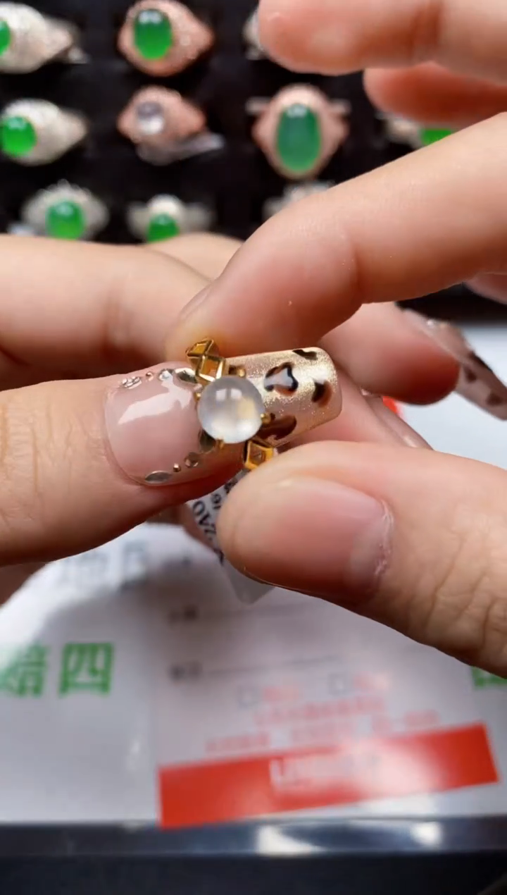 【闪购商品】翡翠戒指银S925镶嵌3607