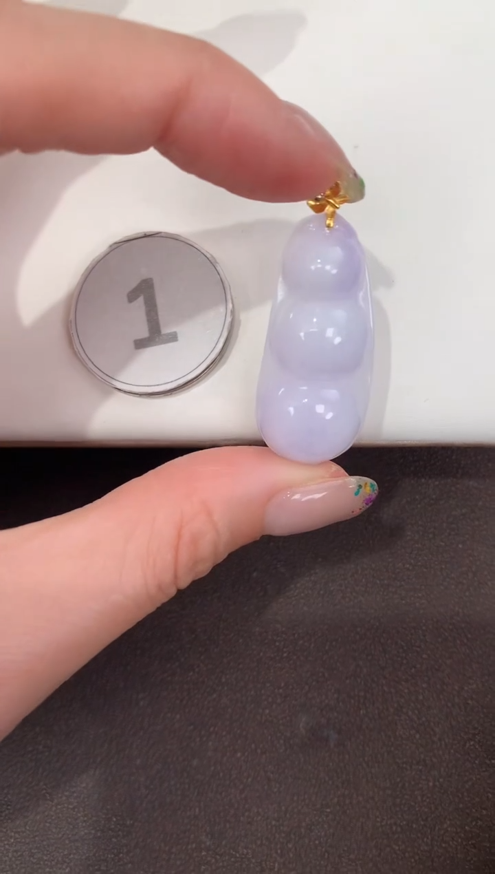 颈饰18K金镶嵌翡翠天然缅甸A货翡翠