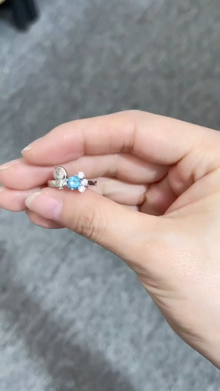 【闪购商品】托帕石戒指银S925镶嵌成品